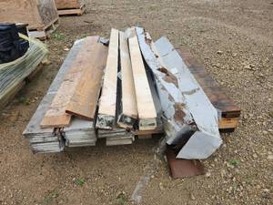 lot 15387 image: Wood Beams and Metal Sheet Lot