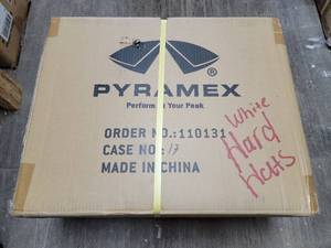 lot 20646 image: Pyramex White Hard Hats Safety Helmets - Case of 16