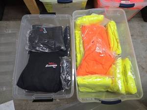 lot 20652 image: Bulk Lot of Hi-Vis Hoodies in Storage Container