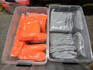 lot 20665 image: Bulk Lot of Hi-Vis Hoodies in Storage Containers