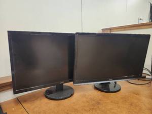 lot 22204 image: Acer K242HYL and Dell Computer Monitor Set - 24 Inch LCD Displays