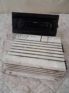 lot 131 image: Kenwood KDC-BT276U Car Stereo and Legacy 200 Watt Amplifier Bundle