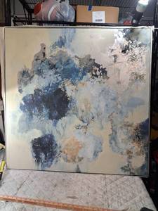 lot 164 image: Large Abstract Framed Canvas Painting