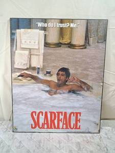 lot 167 image: Scarface Movie Poster Who Do I Trust Me