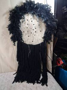 lot 171 image: Black Feather Dream Catcher with Biblical Scripture Pendant