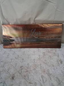 lot 174 image: Love Quote Sunset Canvas Wall Art
