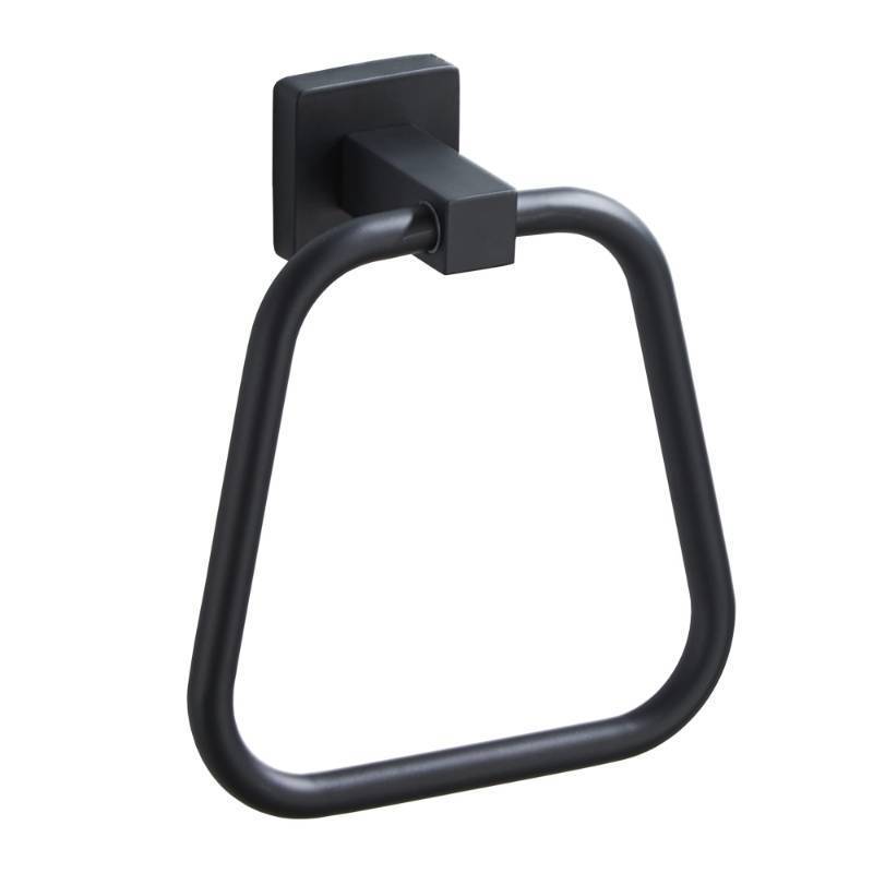 lot 1009 image: Matte Black Towel Ring for Bathroom, Kitchen Bath Towel Holder Hangers Wall Mount Heavy Duty Stainless Steel