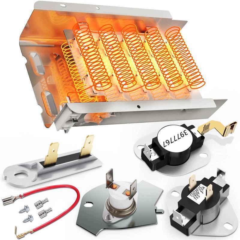 lot 1197 image: 279838 Dryer Heating Element for Whirlpool Kenmore Maytag Amana Roper, Dryer Heating Element Parts Include Dryer Thermostat Thermal Fuse, Replaces 2406026 3403585 w10724237&nbsp