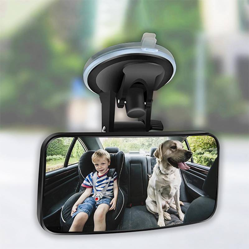 lot 1223 image: Universal Car Interior Rearview Baby Mirror Wide Angle Convex Mirror Clip-on &amp Suction Cup mirrors for Viewing Rear Passengers 5.11 X 2.56