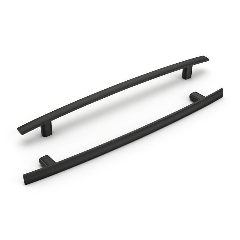 lot 1266 image: homdiy 10 Pack Solid Heavy Duty Zinc Alloy Cabinet Handles, Black Cabinet Pulls, 7-12 Inch Hole Center Arch Drawer Pulls Modern Hardware for Kitchen Bathroom Cupboard&nbsp
