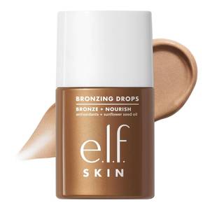 lot 2311 image: e.l.f. SKIN Bronzing Drops, Liquid Face Tinted Serum with Vitamin E & Sunflower Oil, Vegan & Cruelty-Free, Fair Gold - Retail $13