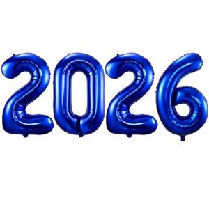 lot 2313 image: 2026 Navy Blue Balloons, 40 Large Navy Blue 2026 Balloons Helium Mylar Foil Balloons for 2026 New Year Christmas Graduation Party Decoration - Retail $6