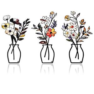 lot 2314 image: ArtCachet 3-Piece Metal Floral Wall Art - Bathroom Arts & Modern Farmhouse Decor,Home Wall Decors Sculptures for Living Room, Dining Room, Bedroom Wall Decorations & Housewarming Gift(Beige -3) - Retail $20