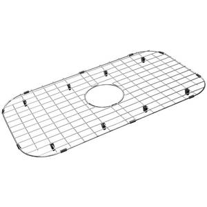 lot 2318 image: Serene Valley Sink Protector Grid 26-116 x 14-116, Centered Drain with Corner Radius 3-12, 304 Stainless Steel Material NLW2614C - Retail $34