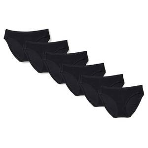 lot 2328 image: Amazon Essentials Womens Breathable Cotton Bikini Brief Underwear with Full Coverage, Pack of 6, Black, Small - Retail $10