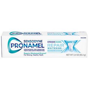 lot 2340 image: Sensodyne Pronamel Intensive Enamel Repair Whitening Toothpaste for Sensitive Teeth and Cavity Protection 3.4 oz - Retail $13