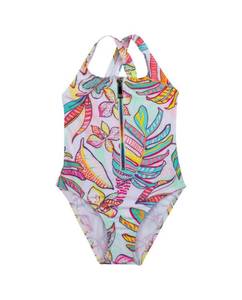 lot 2348 image: Gottex Baby Girls Kids Toddler and Little Palm Island Rainbow Tropical Leaf Print Colorful One Piece Swimsuit Size 10