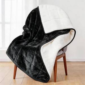 lot 2368 image: Alomidds Weighted Blanket Queen Size 15lbs 60x80 inches,Soft Plush Fleece Throw Weighted Blankets with Cozy Warm Sherpa,Ultra Fuzzy Heavy Blanket Microfiberfor Sofa Bed, Dark Grey - Retail $37