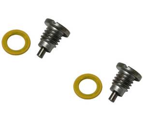 lot 2376 image: 2 PCS Marine Magnetic Outdrive Gear Case Drain Plug, Screw with Gasket Replace 22-8M0058389 - Retail $10