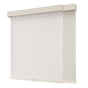lot 2379 image: Joydeco Cordless Blackout Roller Shades, Premium Woven Fabric Blinds for Indoor Windows, Thermal Insulated UV Protection Roller Window Shades for Home and Office (Lvory, 34.5 W x 72 H) - Retail $60