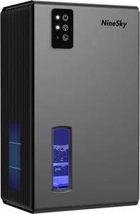 lot 2411 image: NineSky Dehumidifier, 1000 sq.ft Dehumidifiers for Home with 95oz Large Water Tank,Quiet Dehumidifier with 7-Color Ambient Light & Auto Shut Off, Dehumidifier for Basement, Bedroom, Bathroom (Grey) - Retail $60