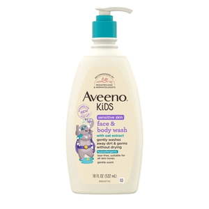 lot 2412 image: Aveeno Kids Face & Body Wash for Sensitive Skin  18 Fl oz