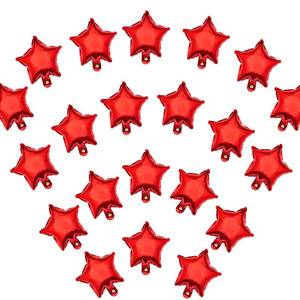 lot 2476 image: 5 Inch Red Star Shape Foil Balloons, 50pcs Small Mylar Balloons Mini Balloons for Birthday Baby Shower Wedding Party Decoration - Retail $8