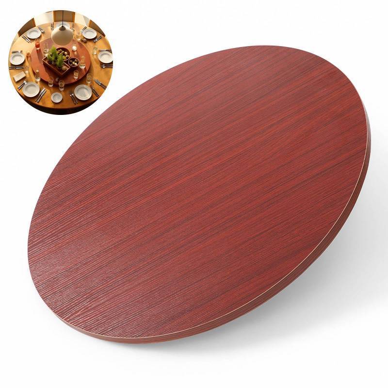 lot 1369 image: Briwooody 24 Walnut Wood Lazy Susan for Table Top, Large Turntable Rotating Serving Tray for Counter Top Solid Wooden Round Lazy Susan Organizer for Kitchen Spinning Food Server Centerpieces - Retail $57