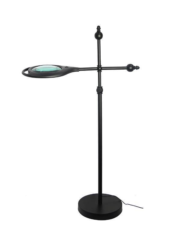 lot 1389 image: daylight24 Glass Floor Stand 5X LED Light Magnifier - Retail $104