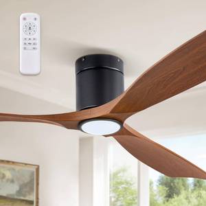 lot 1375 image: Fanbulous 60 Ceiling Fans with Lights and Remote Control,Modern Flush Mount Ceiling Fan with 3 LED Colors,Outdoor Low Profile Ceiling Fans with 6-Speeds Timer DC Motor for Bedroom Living Room Patio - Retail $150