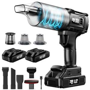 lot 2345 image: Car Vacuum Cordless, 35000PA Strong Suction Handheld Vacuum with 2 Detachable Batteries, 60Min Runtime Portable Vacuum Cleaner for Car Detailing, Pet Hair, Home Couch & Office, 350ML XL Dust Cup