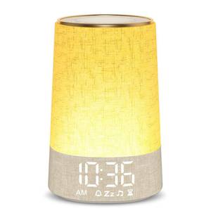 lot 2348 image: AFEXOA Sunrise Alarm Clock with Wake Up Light, White Noise Machine with 30 Soothing Sounds, Dimmable Display, Night Light for Bedroom, Heavy Sleepers, Adults & Kids