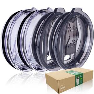 lot 2355 image: AICMEI 4 Replacement Lids for Stainless Steel Tumbler Travel Cup, Leak and Spill resistant Lid for 30 OZ Rambler or Others of Insulated Mugs With an Inside Diameter of 3.7-3.74 Inches