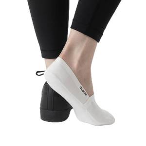 lot 2382 image: Cloud Organic Terry No Show Socks Non Slip Loafer Sneaker Flats Boat Shoe Invisible Low Cut Cotton Socks For Men and Women (White, Medium, 3 Pack)