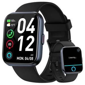 lot 2383 image: Smart Watches for Men Android & iPhone, 1.8 HD Alexa Built-in Smartwatches Fitness Tracker Watch with Bluetooth Calls, IP68 Waterproof, Heart RateSleepSpO2 Monitor, 110 Sport Modes - Black