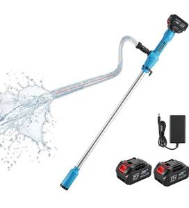 lot 2394 image: Cordless Stick Transfer Pump for WaterDiesel, 2.2 Bottom Inlet, 720GPH, 4.0Ah Battery Included, 60-Min Runtime, 32FT Lift, for Garden Pool Pond Basement Rain Barrels Boat RV