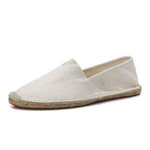 lot 2424 image: Unisex Espadrilles Flats Mens Womens Alpargata Breathable Slip On Canvas Shoes Beige Label Size 43-265mm - US 11 Women9.5 Men