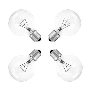 lot 2451 image: Hrsovii Globe Light Bulbs,G25,40W Incandescent Dimmable, 4000K Soft White Warm Glow, E26E27 Base, 3.15-inch Crystal Clear Glass for Vanity Bathroom Mirror Pendant Lighting (4)