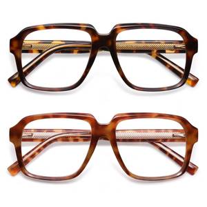 lot 2455 image: AMOMOMA Oversized Square Reading Glasses for Women,Men Blue Light Blocking Computer Readers Spring hinge AM6185C2C3 1.0