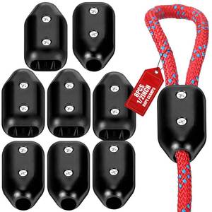 lot 2457 image: VioraWhite 8 Pcs 12 Inch Rope Clamps Reusable Plastic Rope Connector Clamp Loop Fasteners Suitable for 9-10 mm Nylon or Braided Cord for Pet Leashes Docking Boating Climbing Lanyard Indoor Outdoor