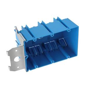 lot 2459 image: XGGYA 3 Gang Electrical Box Adjustable,Blue Electrical Boxes Plastic,49 Cubic Inch 3 Gang Electrical Box for Flexibly Adjusted,ETL Listed(1 Pack)