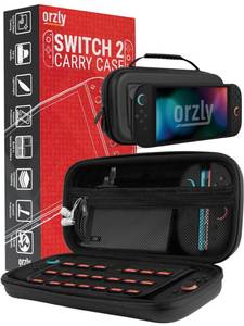 lot 2466 image: Orzly Case Compatible with Nintendo Switch 2 Protective Carry Case (2025 Model) with Screen Padding, Game Card microSD Pockets for Console and Accessories Screen Size 7.9 - Gift Boxed