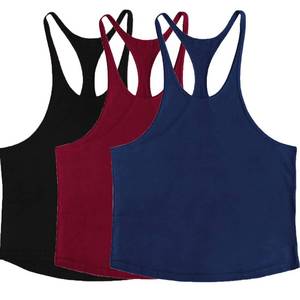 lot 2512 image: ZUEVI Mens 3 Pack Stringer Tank Tops Muscule Cut Bodybuilding Gym Vest Y-Back Workout Sleeveless T-Shirt (Black&Wine Red&Navy Blue-XL)
