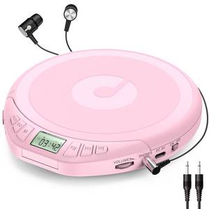 lot 2536 image: Gueray Portable CD Player with Earphones,CD Discman for Car Home with Anti-Skip Shockproof Protection,Personal CD Music Player with LCD Display Support PROG Memory Function