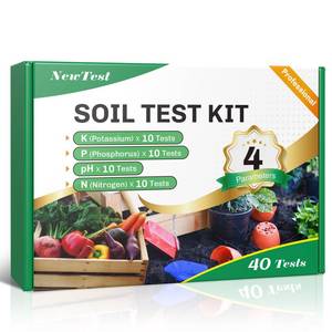lot 2539 image: NewTest Soil Test Kit 4 Parameters Professional Accurate 40 Tests Soil Testing Kits for Lawns Gardening Vegetable Garden for pH Nitrogen Phosphorus Potassium - Soil Tester for Garden Nutrients (40)
