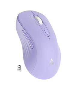 lot 2543 image: SOLAKAKA SM66 Purple Silent Dual Mode Wireless Mouse for Laptop, Adjustable 4800 DPI,Rechargeable Computer Mouse for Bluetooth and Wireless Connection