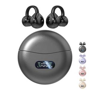 lot 2547 image: CuiSuto Clip on Earbuds Open Ear Wireless Bluetooth 5.4 Headphones with Mic,60H Play,Noise Cancelling,Waterproof,Sports Ear Buds,Comfortable for Small Ears &amp Glasses Wearers,Workouts (Black)