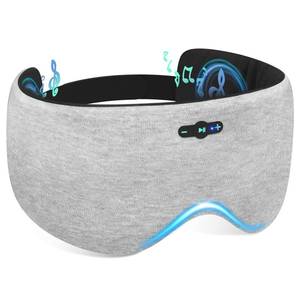 lot 2559 image: Sleep Mask with Headphones Bluetooth 6.0, 20H Playtime Sleeping Headphones with HD Stereo Speakers for Side Sleepers, Adjustable Blackout Silk Eye Mask for Travel Meditation, Gifts for Women Men(Grey)