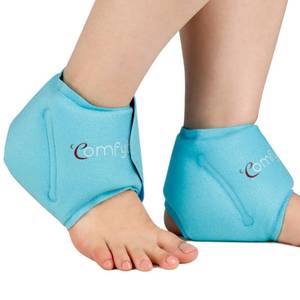 lot 2566 image: Comfytemp Ankle Ice Pack Wrap for Plantar Fasciitis, Swelling, Foot Pain Relief, FSA Eligible HSA, Gel Packs for Injuries Reusable, Hot Cold Compress for Achilles Tendonitis, Sprained Ankles, 2 Packs
