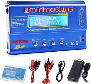 lot 2568 image: B6 Lipo Battery Balance Charger 80W Discharger for NiMHNiCd (1-15S) LiPoLi-ionLife Battery (1-6S) RC Hobby Batteries Balance Charger with AC Power Supply